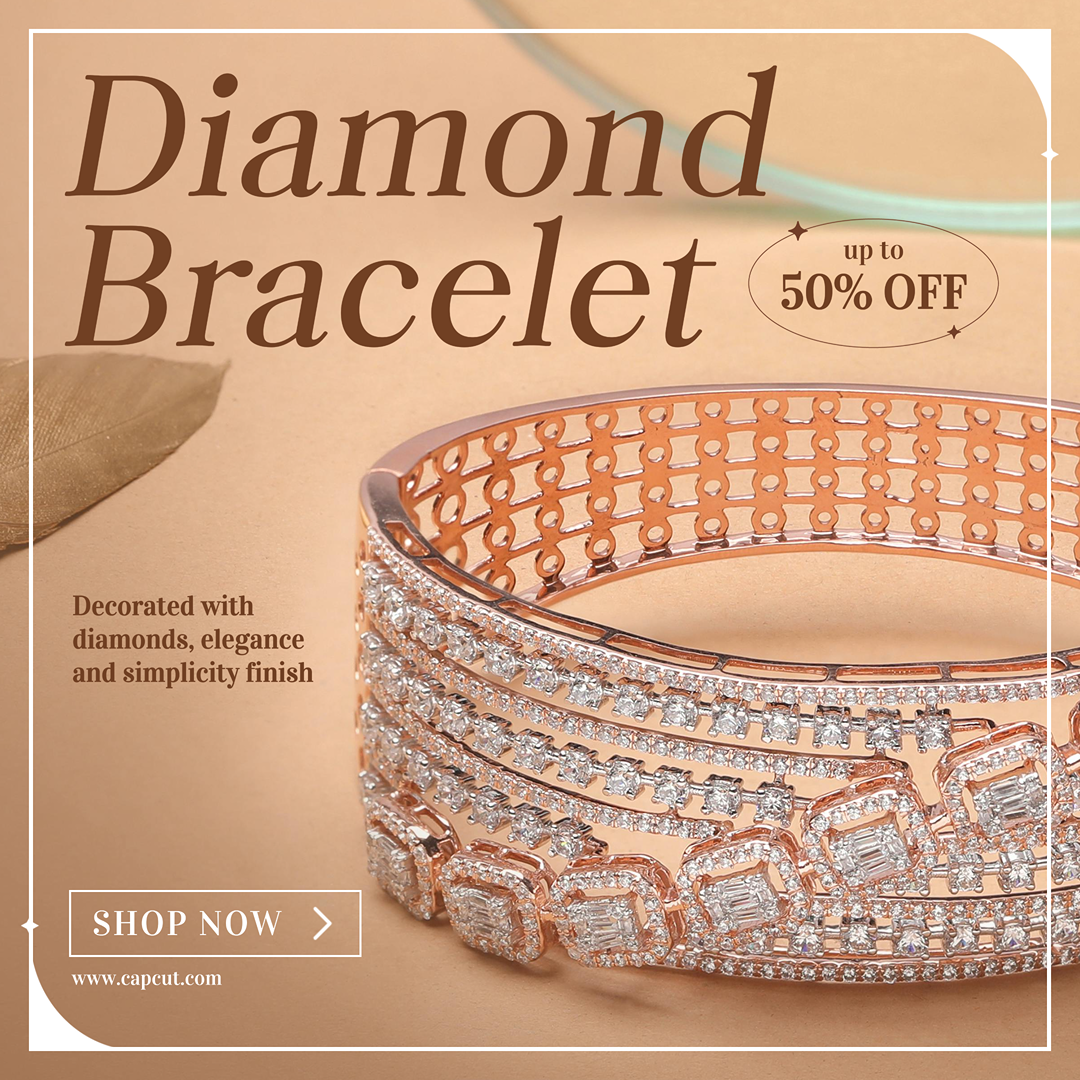 Diamond Bracelet Jewelry Marketing Poster