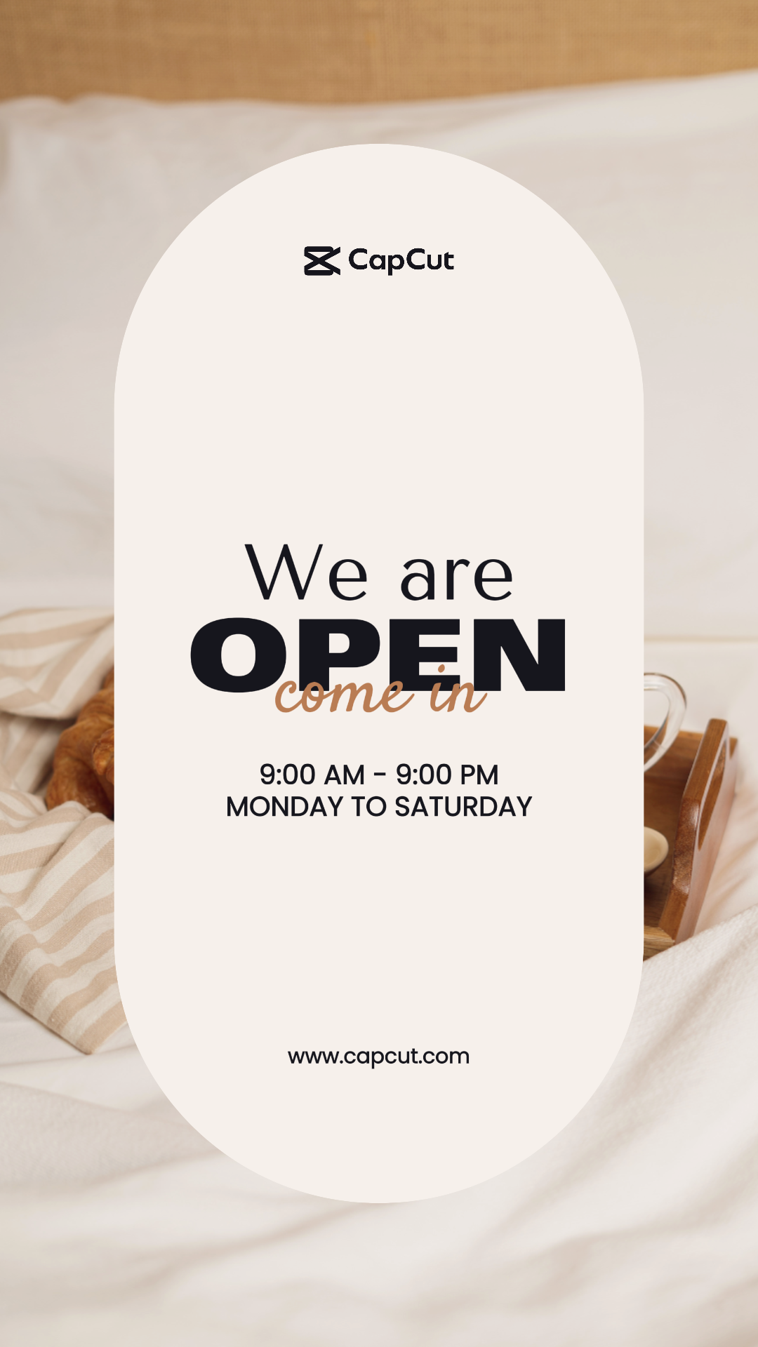 Business and Office Creative Poster Instagram Story We Are Open Delicate Style