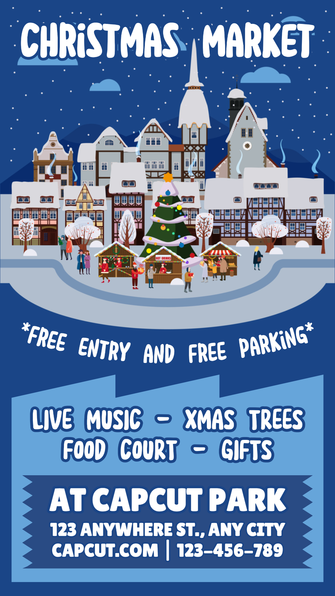 Promociones Del Mercado De Navidad Plantilla De Cartel Historia De Instagram