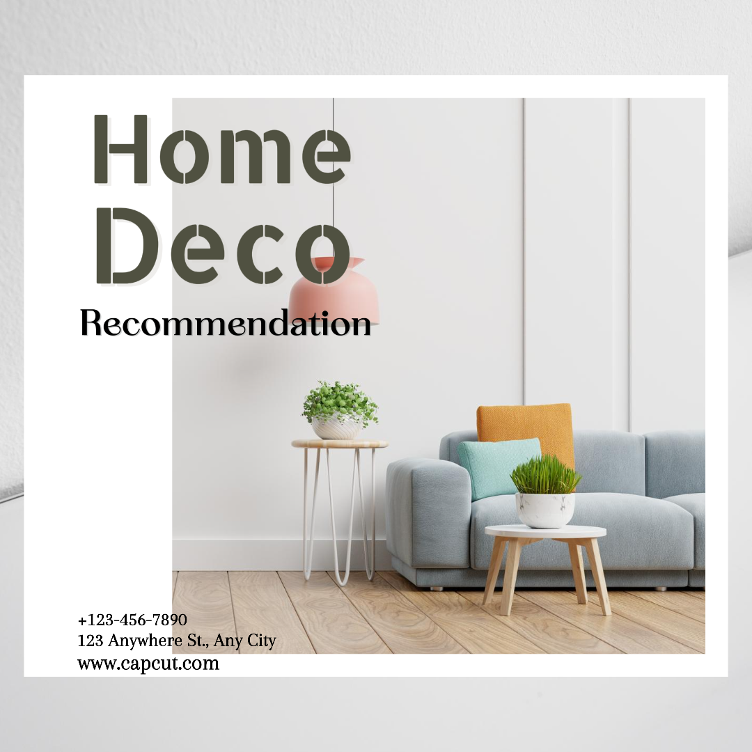 Hogar - Cartel de marketing recomendación de decoración del hogar publicación de instagram