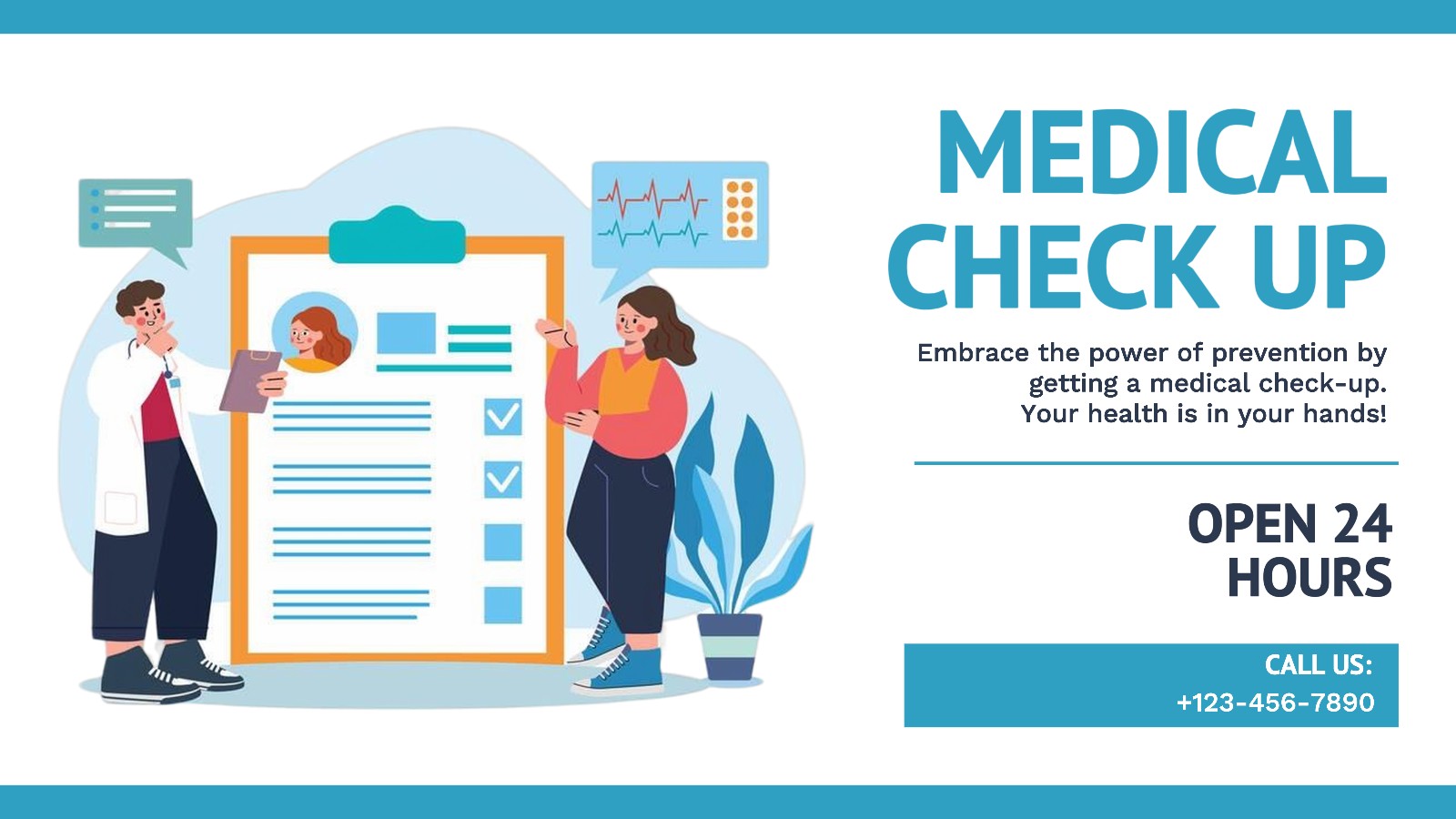 Medizinischer Check Up Service Twitter Post