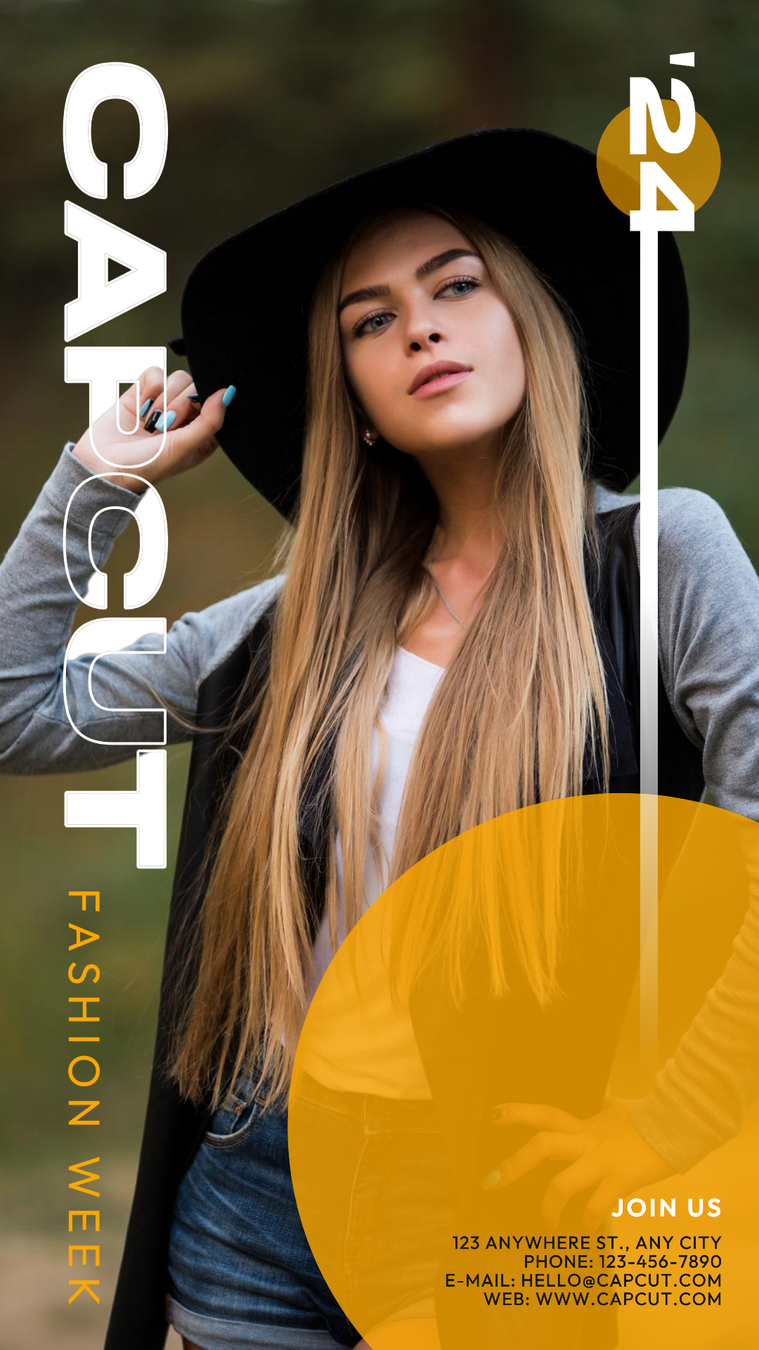 Anuncio De Revistas De Moda - Tiktok - Amarillo