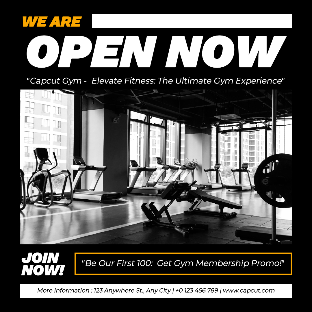 Promotion zur Eröffnung des Fitnessstudios Instagram Post