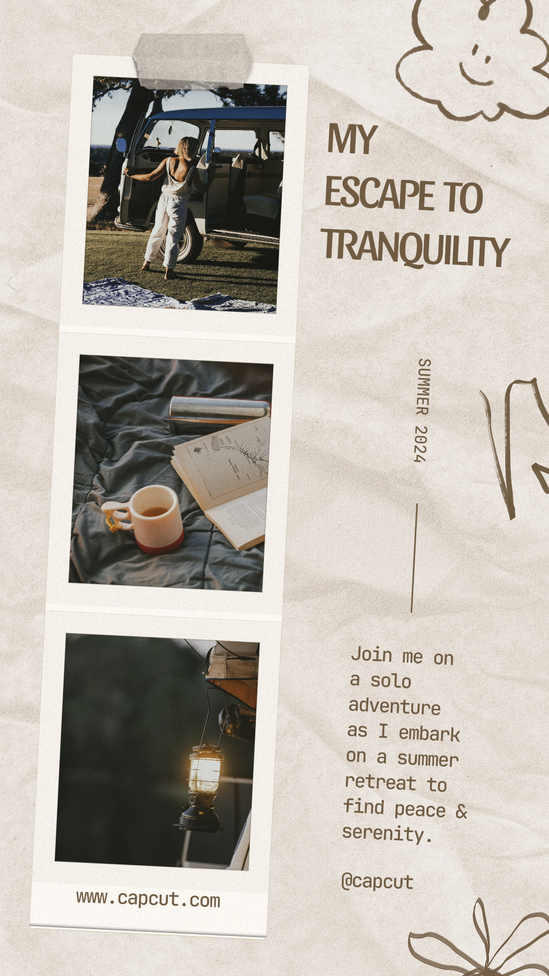 Travel Creative Poster TikTok Meine Flucht zur Ruhe