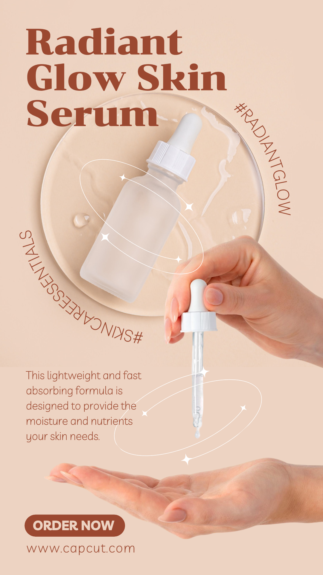 Poster Pemasaran Perawatan Kecantikan Tampilan Produk Skin Serum Instagram Story