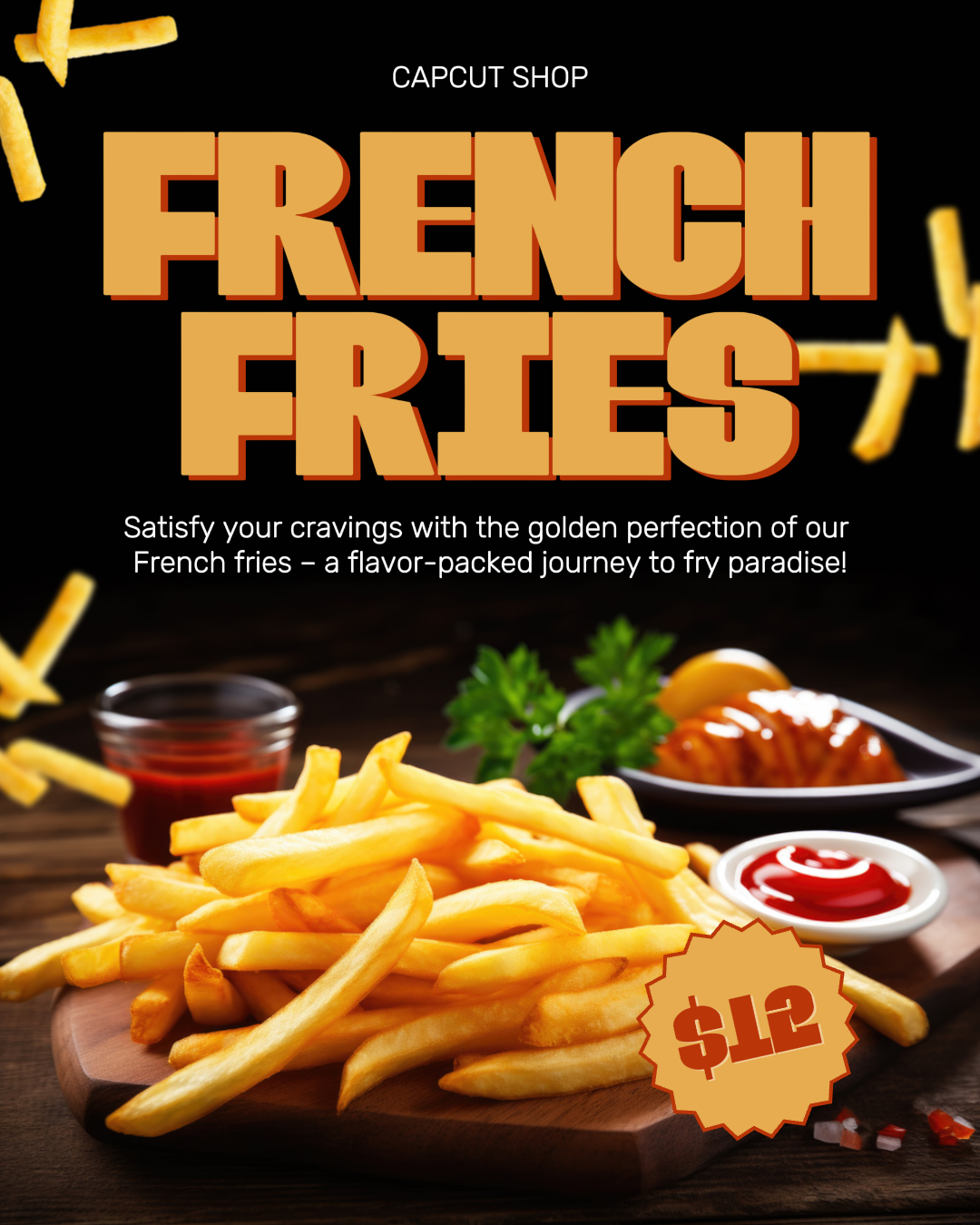Pommes Frites Food Promotion Instagram Post
