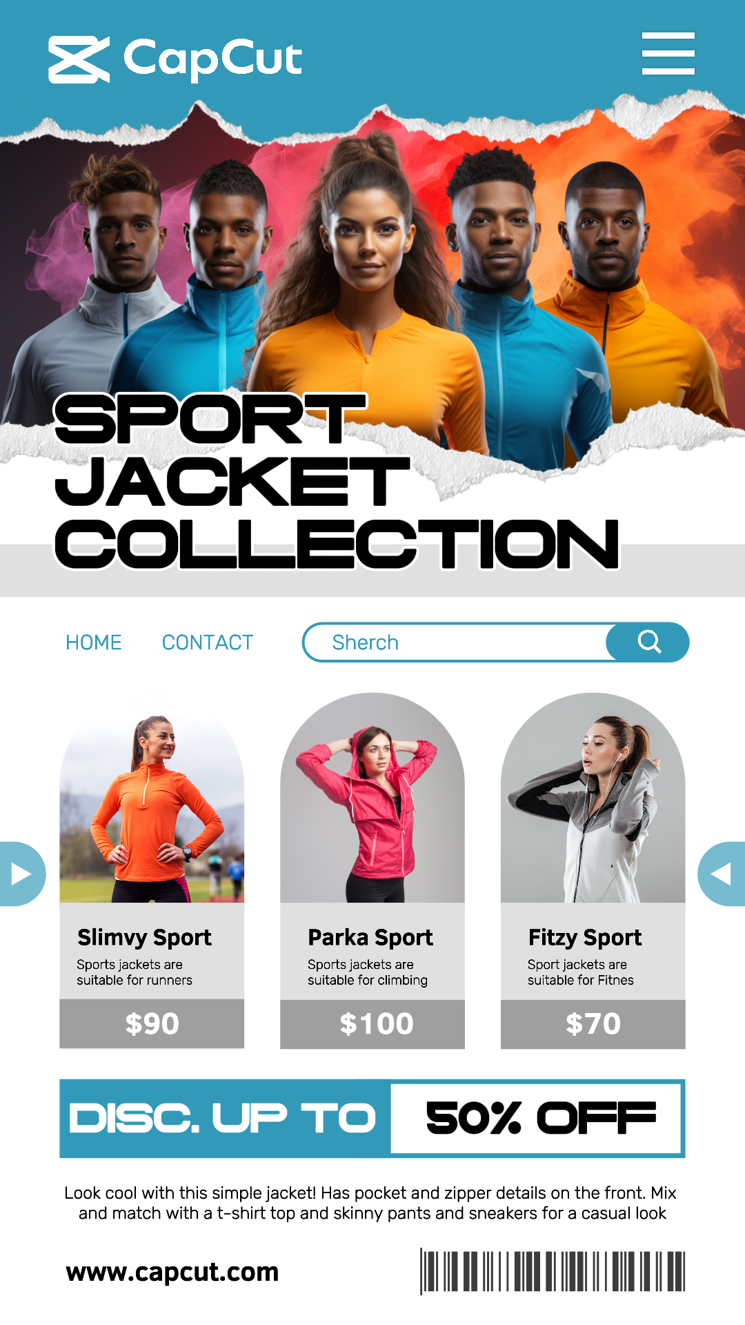 Fashion Produk Tampilan Diskon Pakaian Olahraga Wanita 