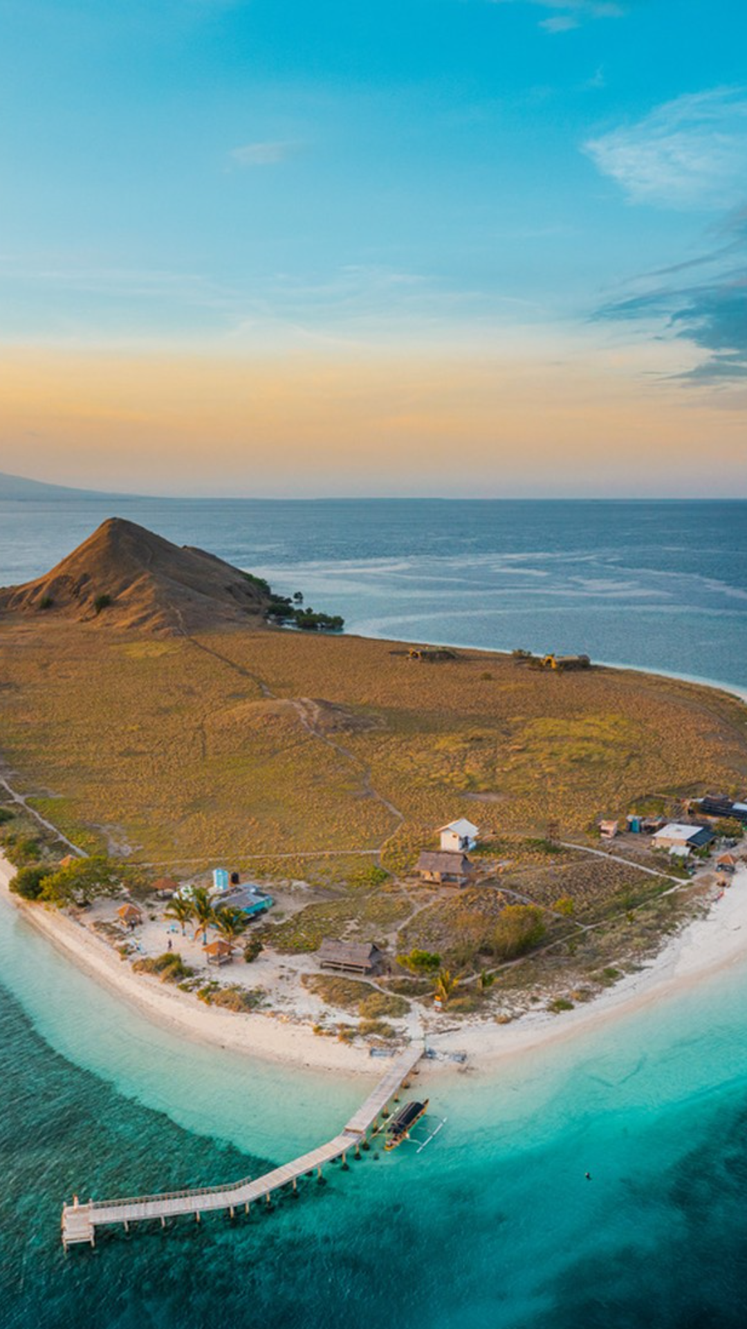 Fondo de pantalla cartel creativo vista a la playa