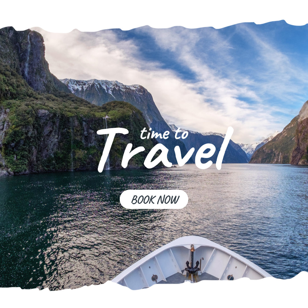 Cartel de marketing de viajes Publico en Instagram Tiempo para viajar