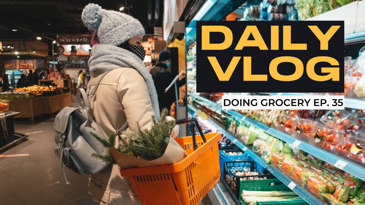 Youtube Thumbnail Vlog Daily Doing Grocery Minimalist