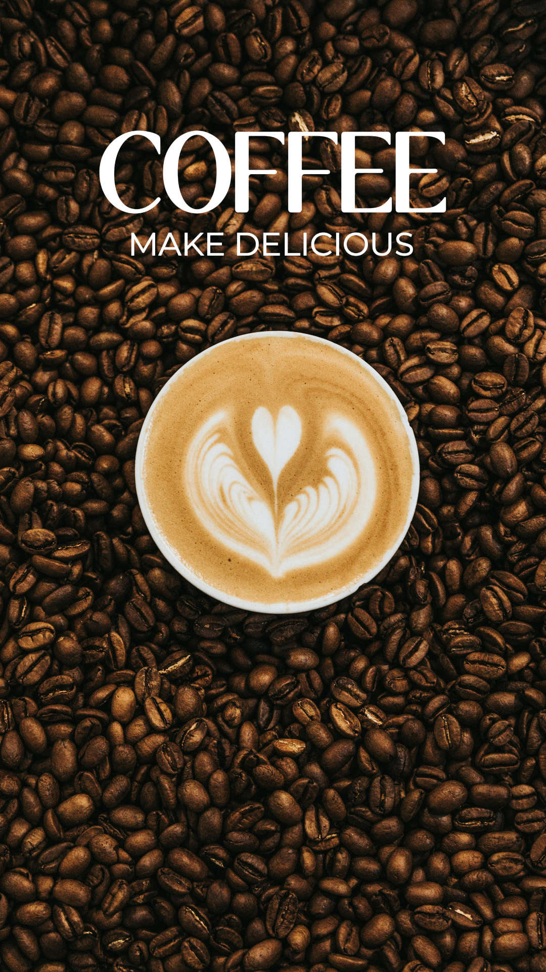 Papel de parede criativo cartaz café