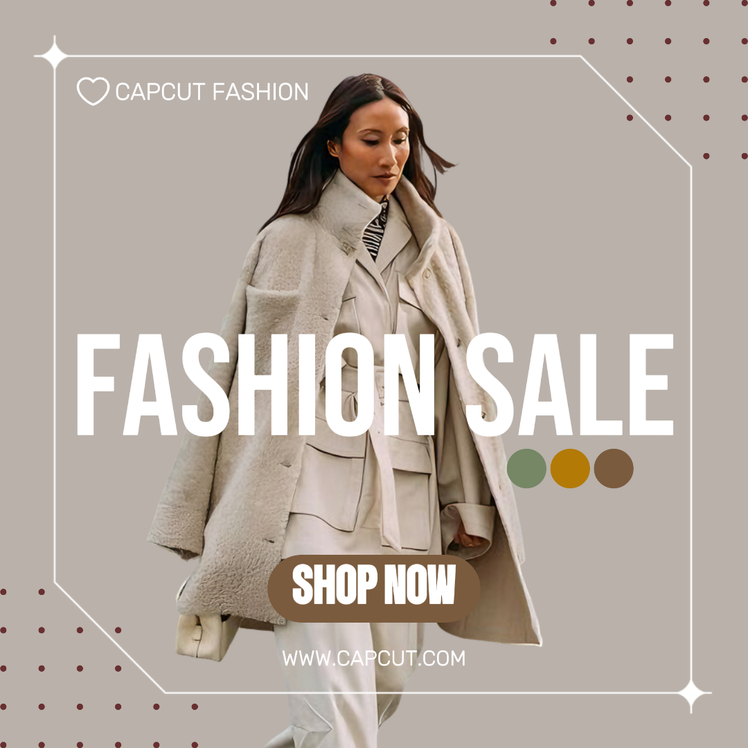 Venda de roupas Moda Instagram Post Grey Marketing Poster