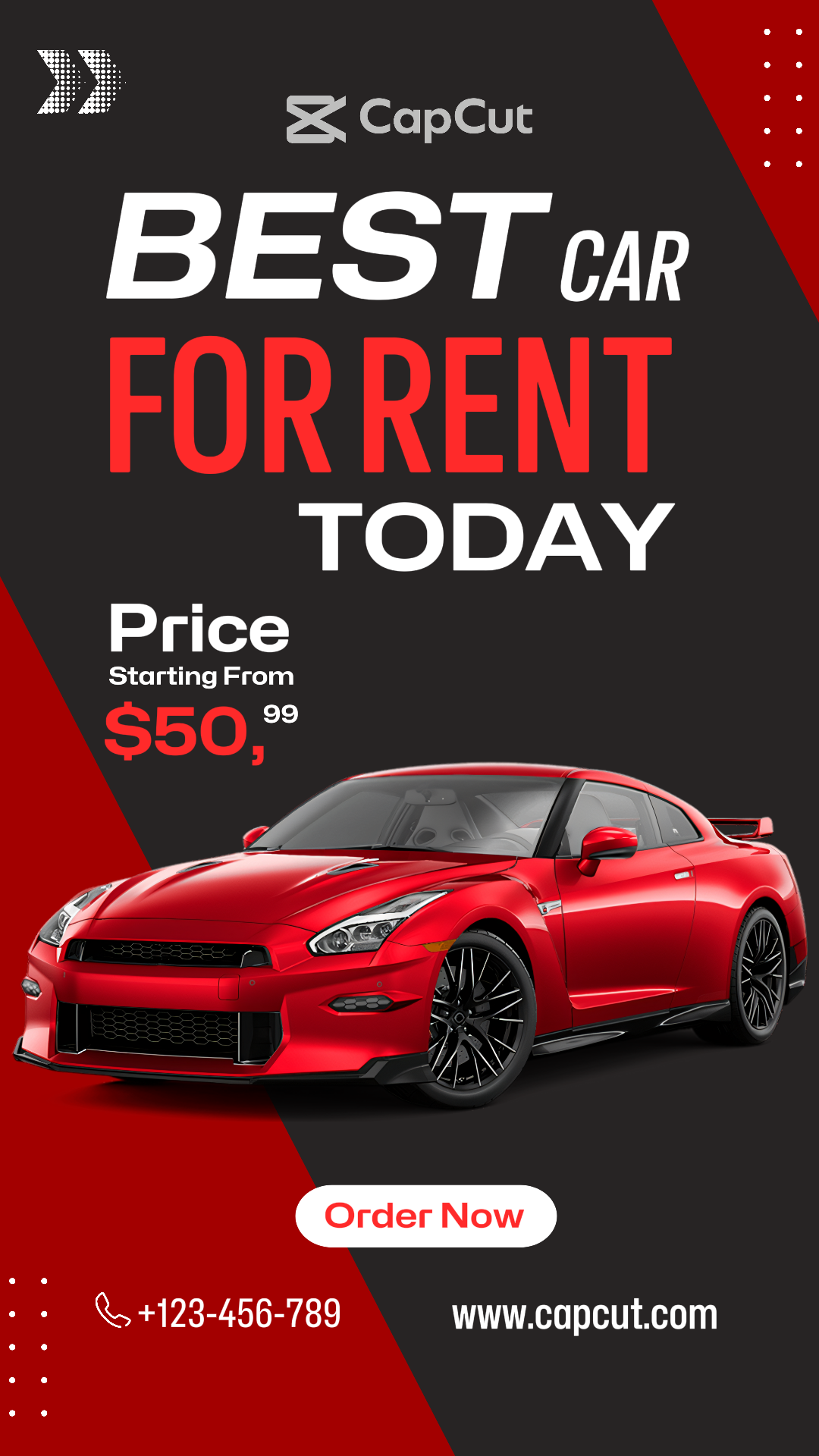 Cars Marketing Poster Car Rent Instagram Story