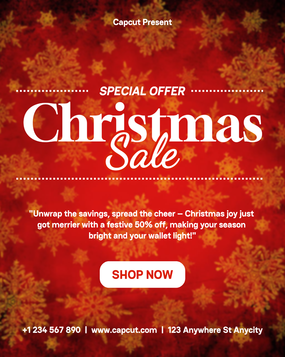 Weihnachtsverkauf Sonderangebot Instagram Post