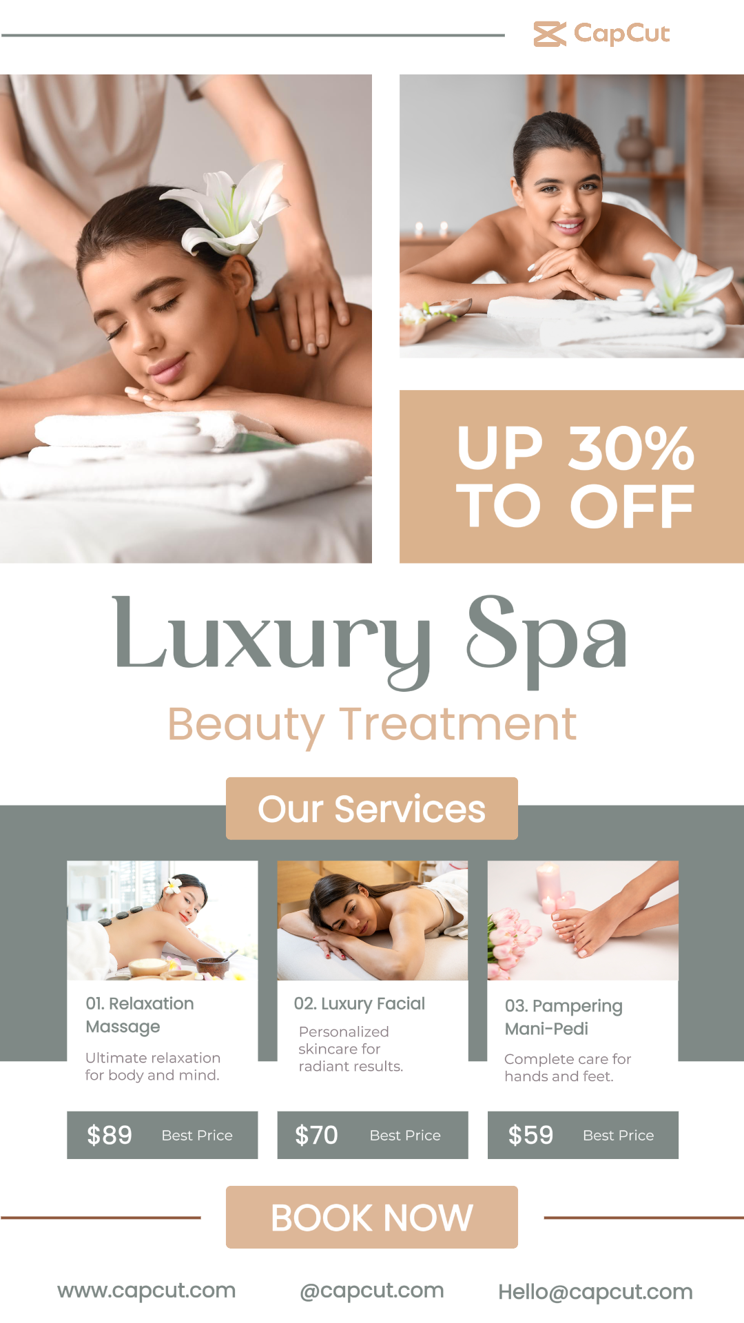 Beauty Luxury Spa Promotion Discount Instagram Story