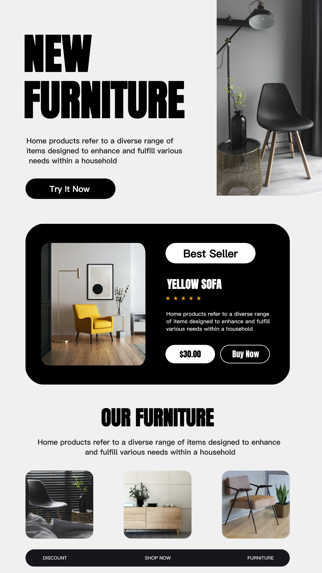 Modern New Furniture instagram story