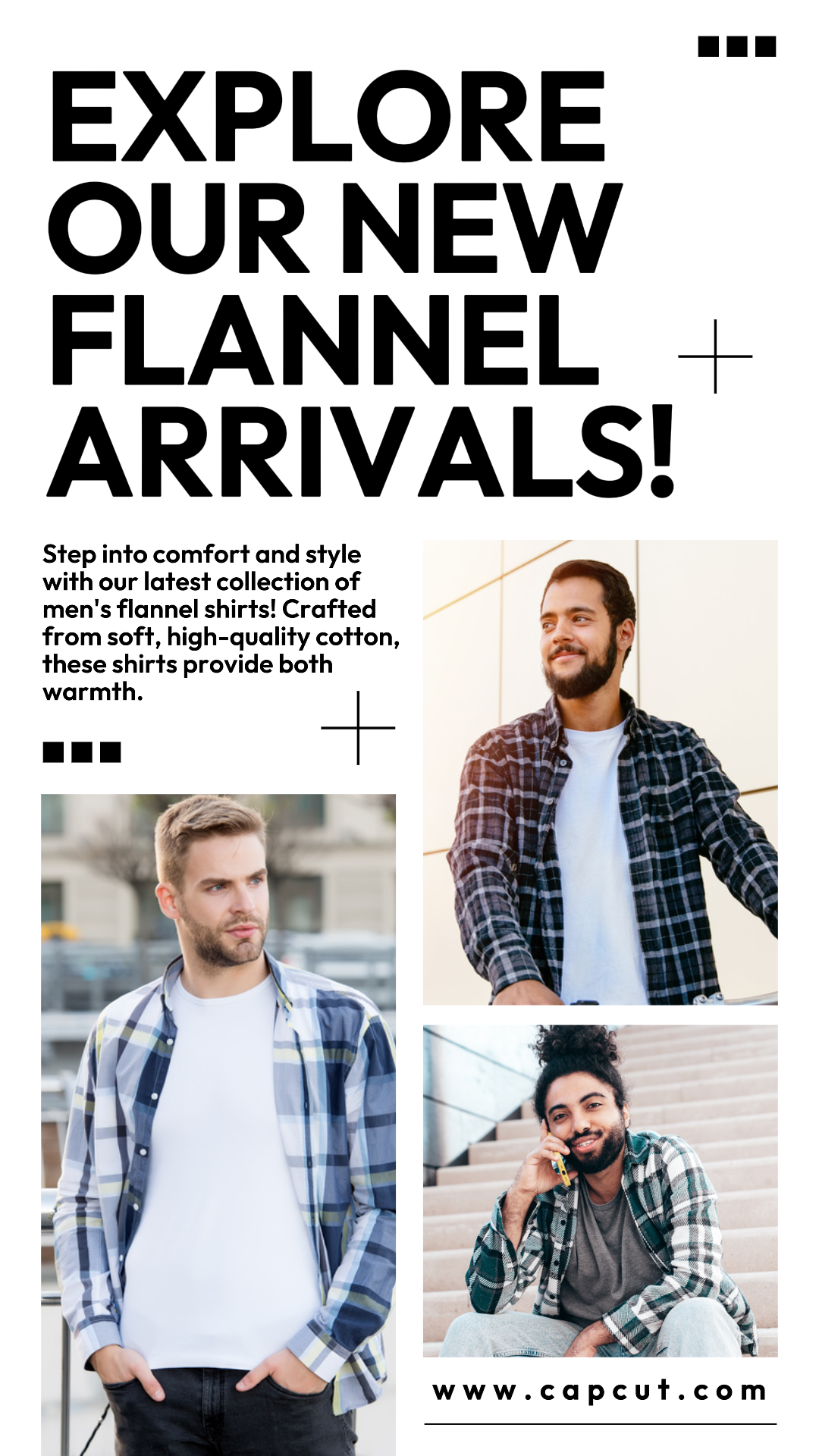 Clothing Marketing Poster Display Product New Flannel Collection Instagram Story