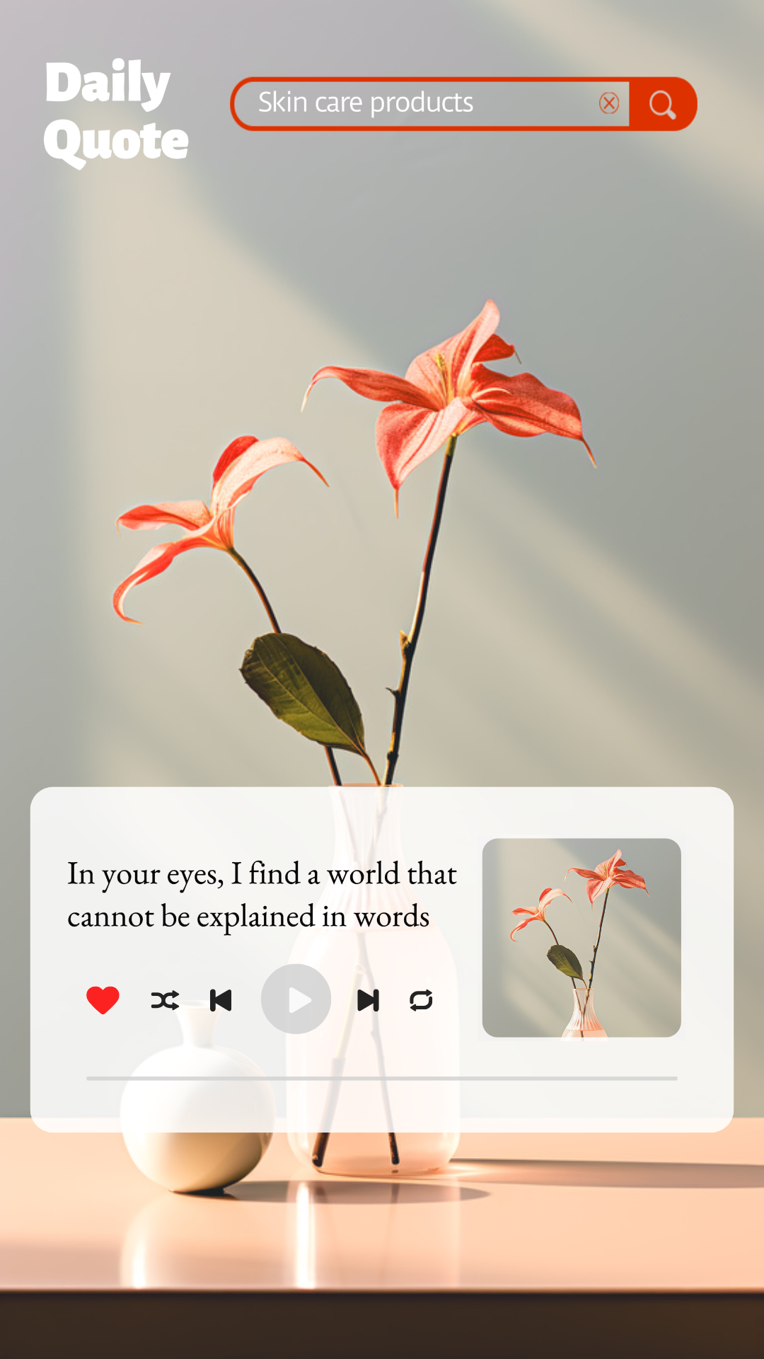 Poster Ucapan Harian Kreatif, Kutipan cinta, latar belakang bunga estetika, cerita Instagram