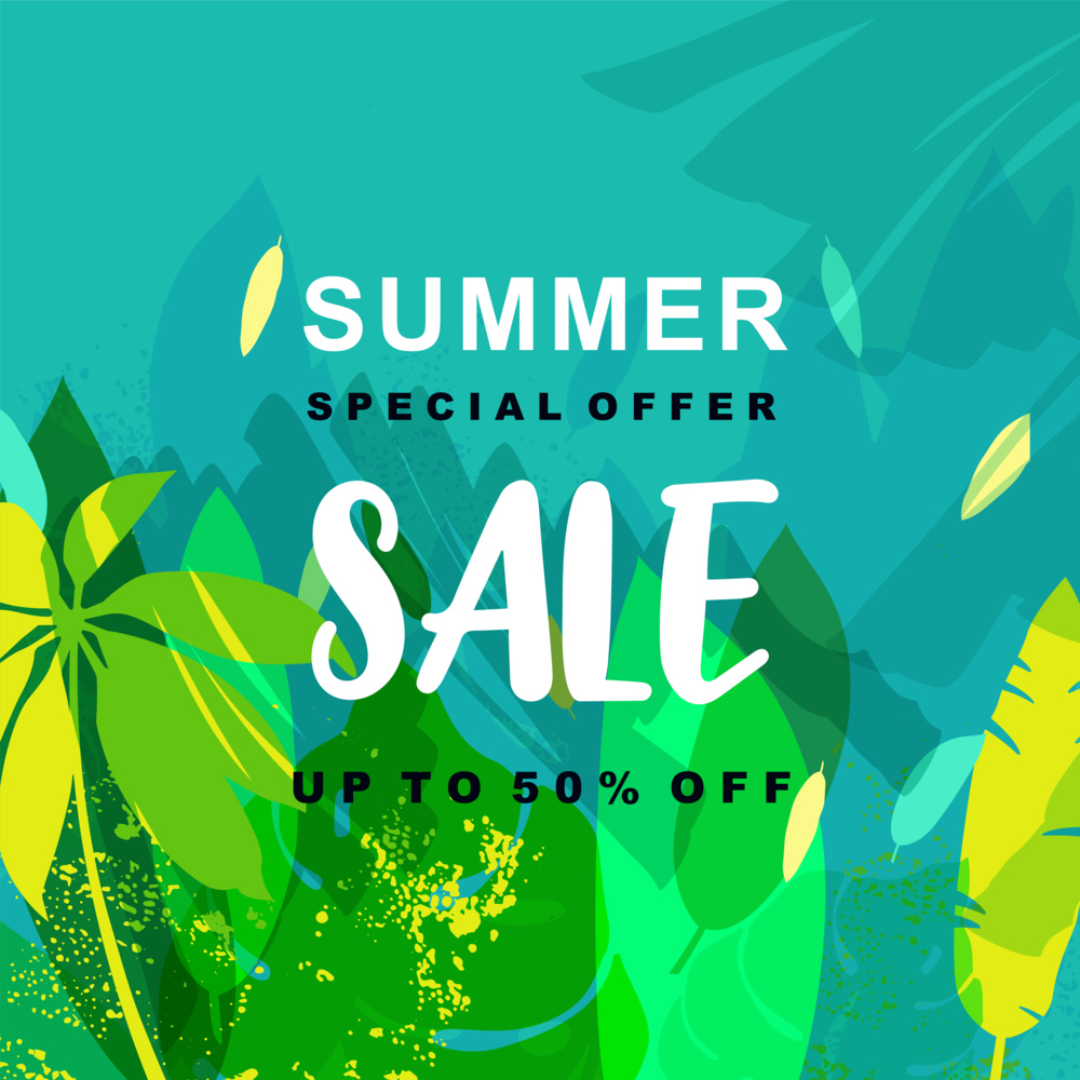 여름 세일 인스타그램 마케팅 포스터 포스트 그린 애니메이션 스타일 멋지다 