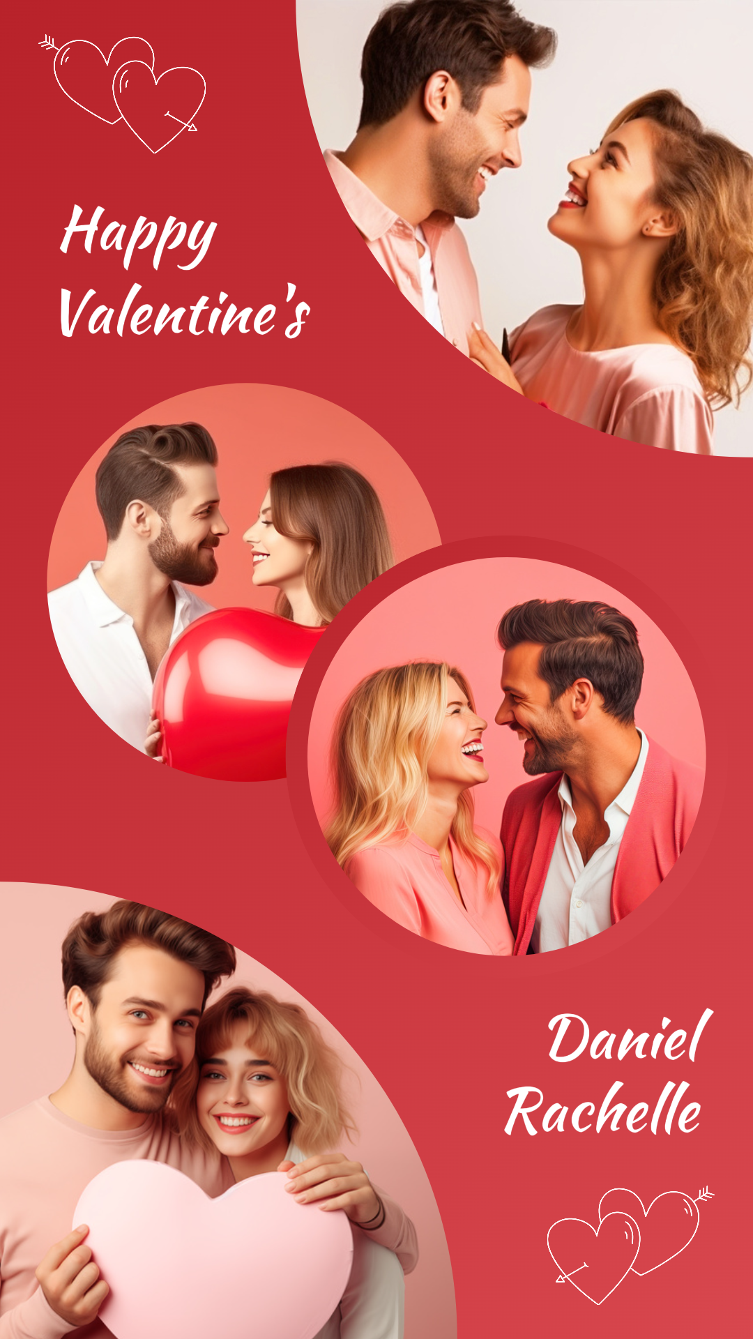 Valentinstag Rotes Foto Speicher Instagram Story
