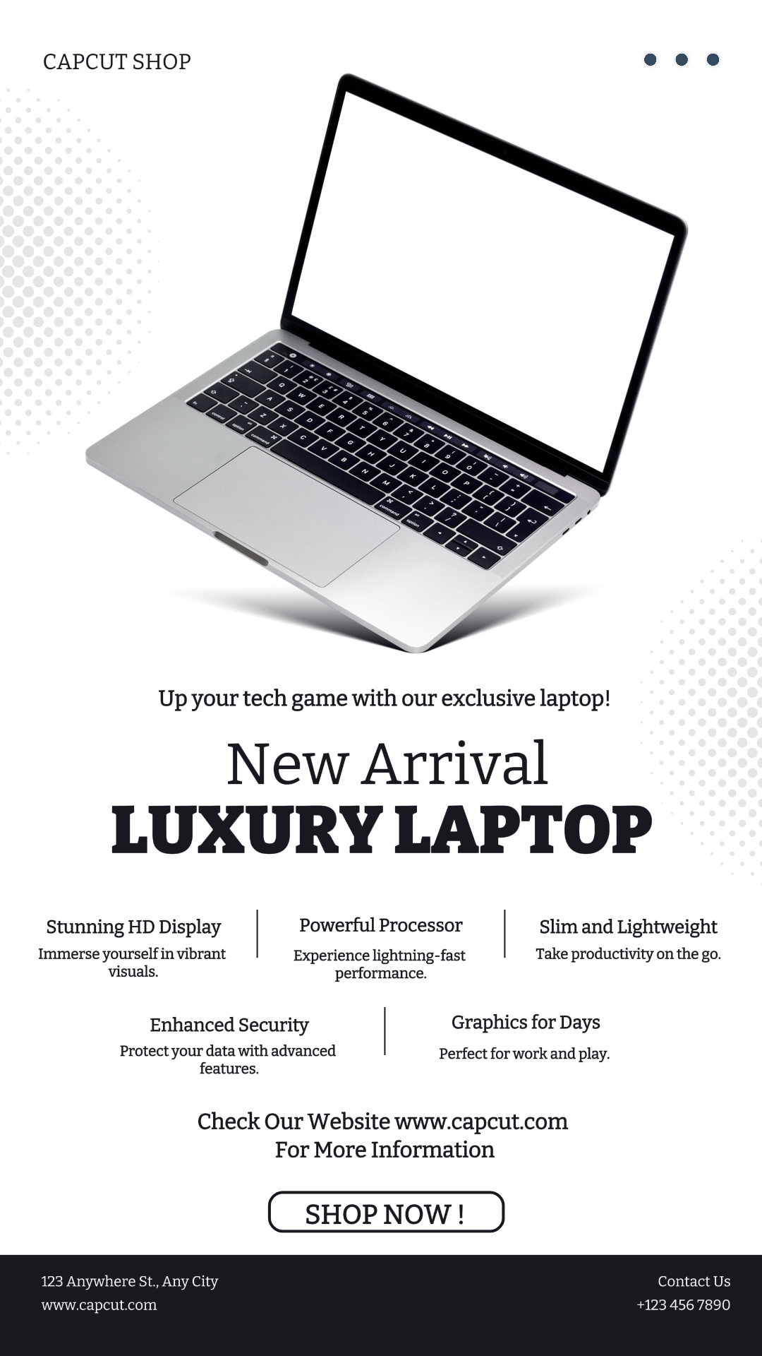 Electronic Laptop Product Display Instagram Story