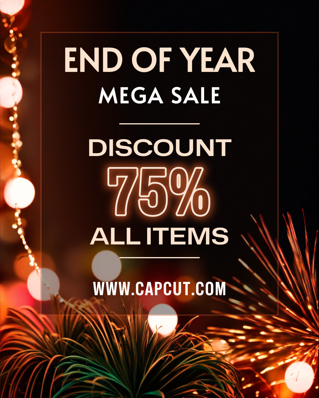 Tahun Baru Akhir Tahun Penjualan Potret Instagram