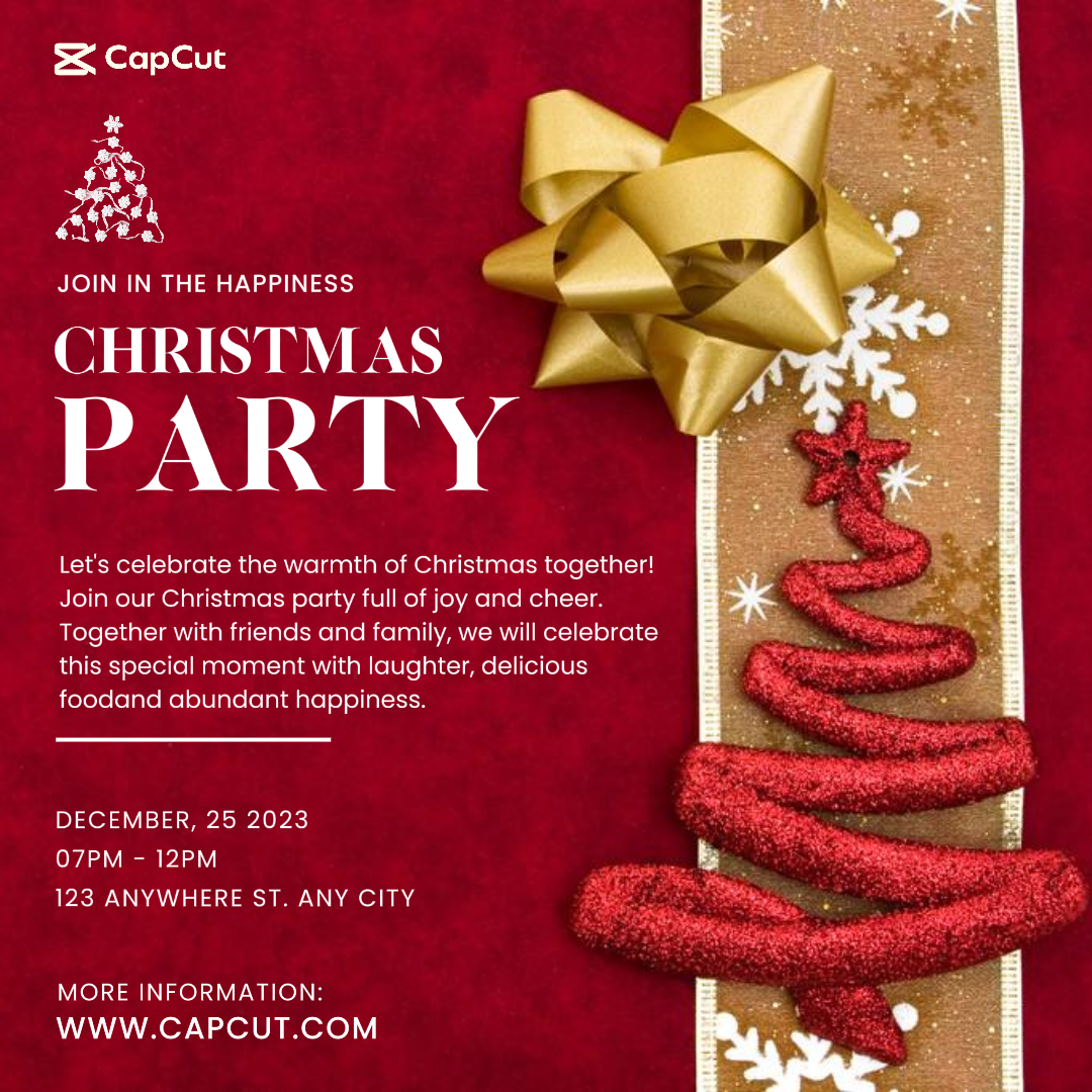 Carte d'invitations de Noël Instagram Post