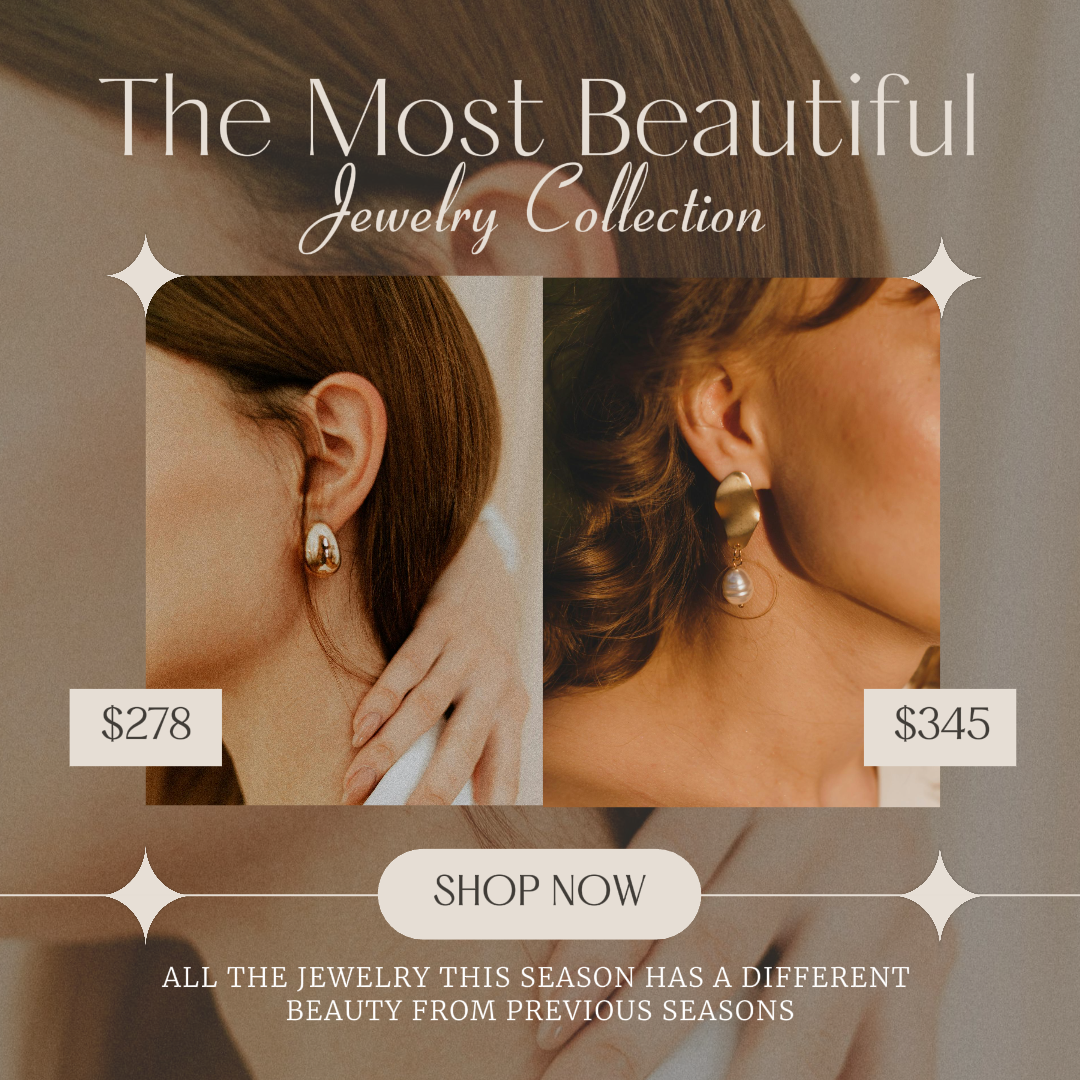 Poster de marketing de colagem minimalista Instagram Post Jóias e acessórios