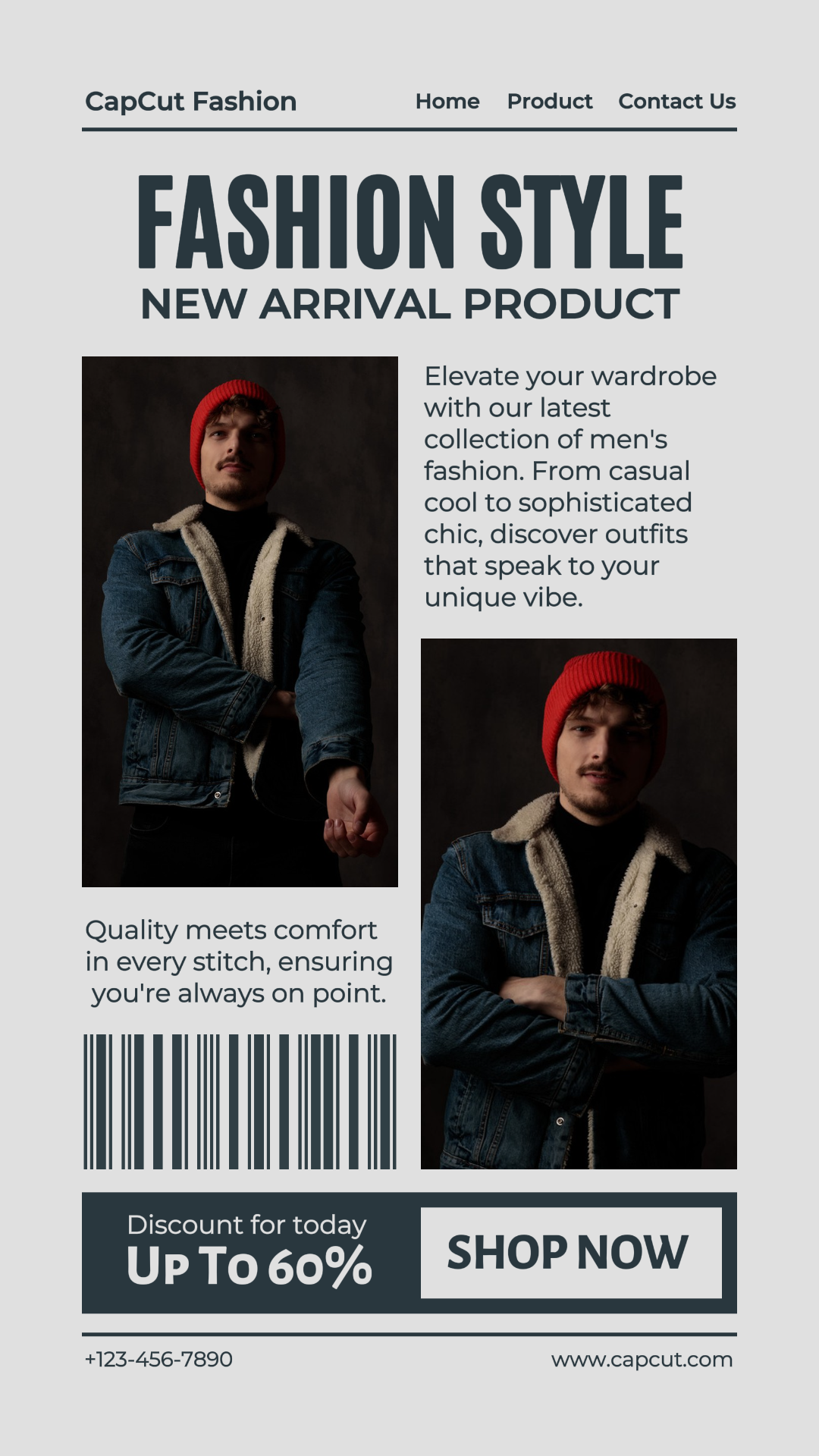 Minimalistisches Collage Marketing Poster Instagram Mode