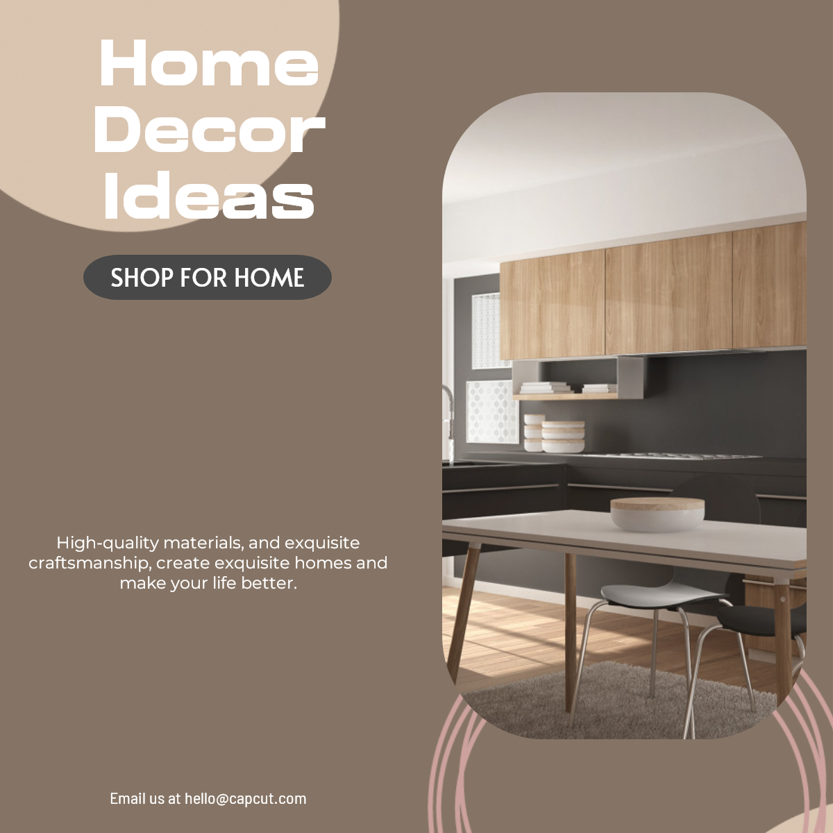 Exhibición de productos de decoración del hogar