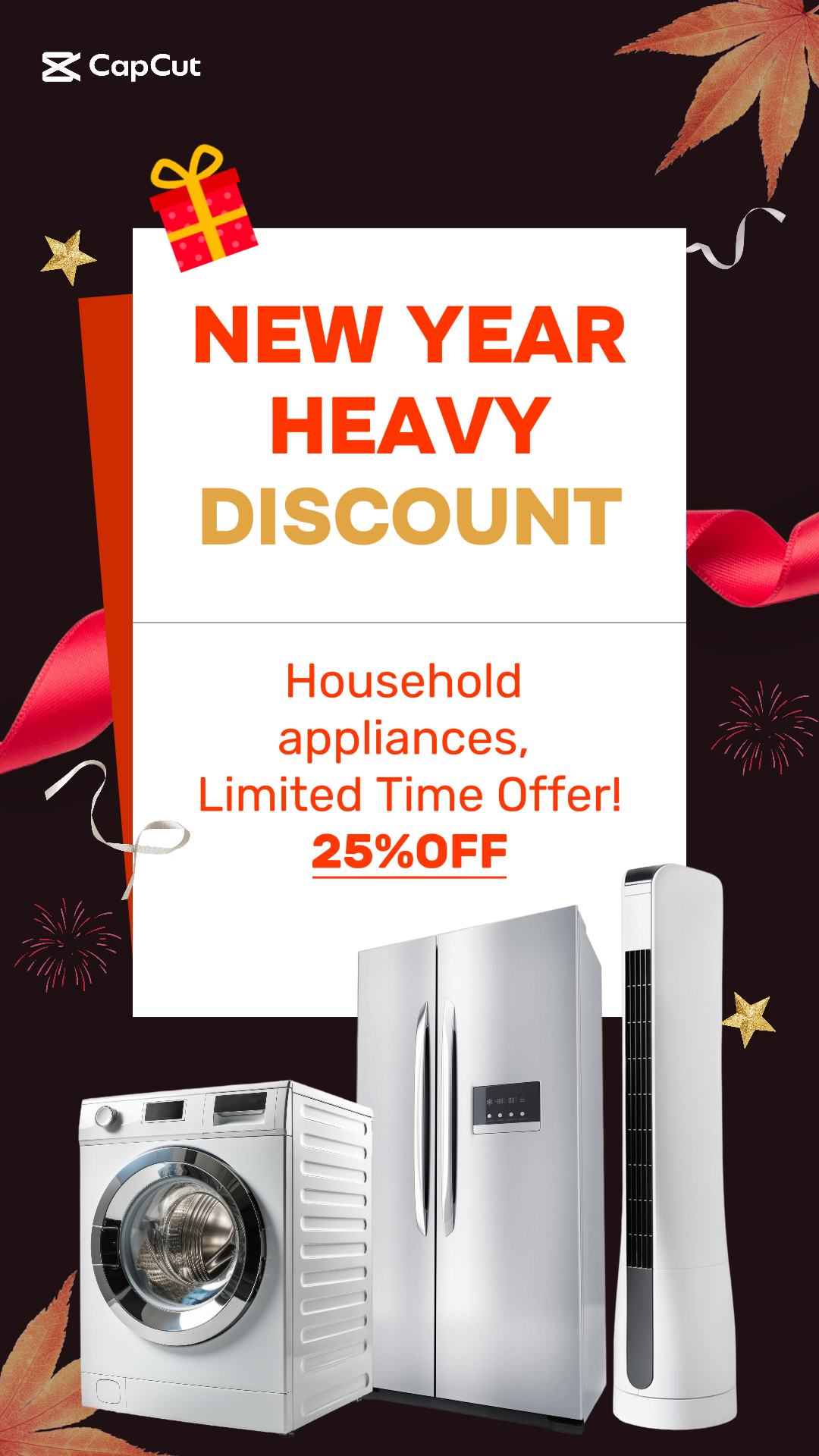 New year Household appliances discount minimalism