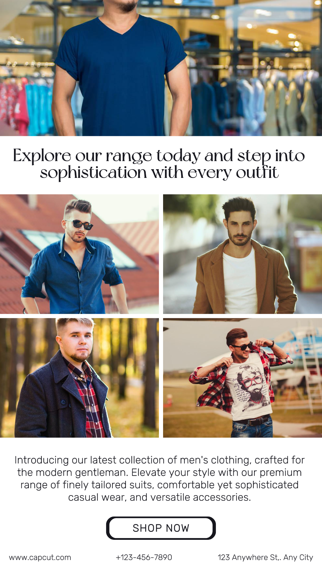 PROMOCIÓN DE DISPLAY DE MODA PARA HOMBRES HISTORIA DE IG