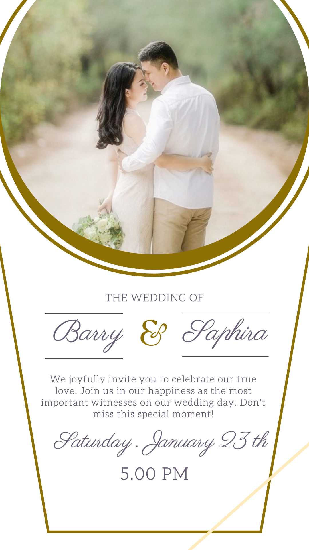 Invitation non marketing Gold Classic