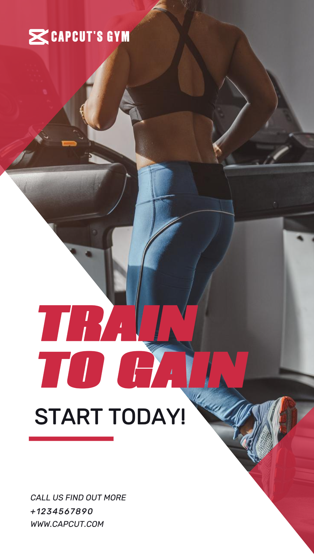 Fitnessstudio Mitgliedschaft Instagram Story Workout und Fitness Marketing Poster