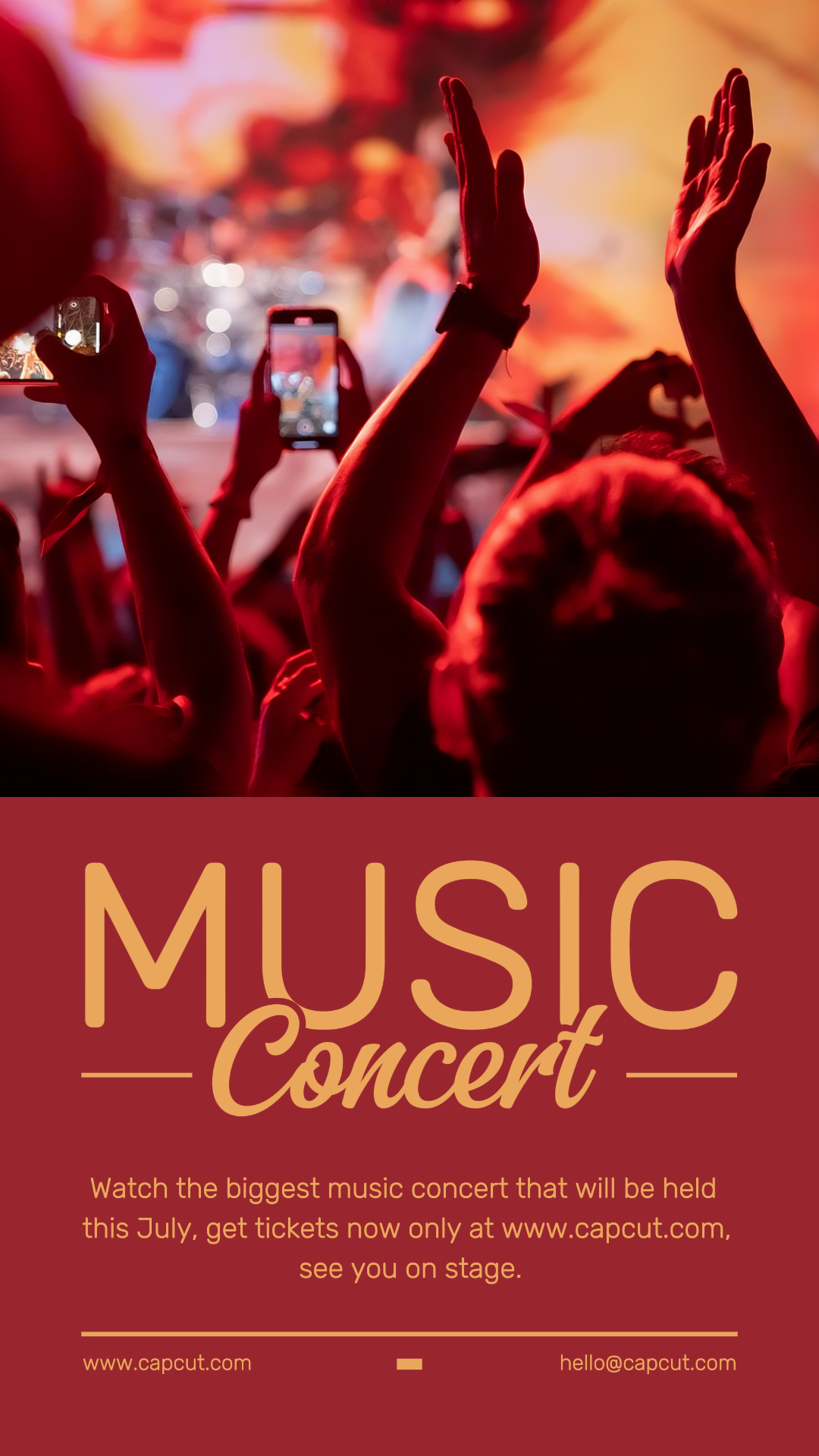 Entertainment music concert instagram story minimalist style