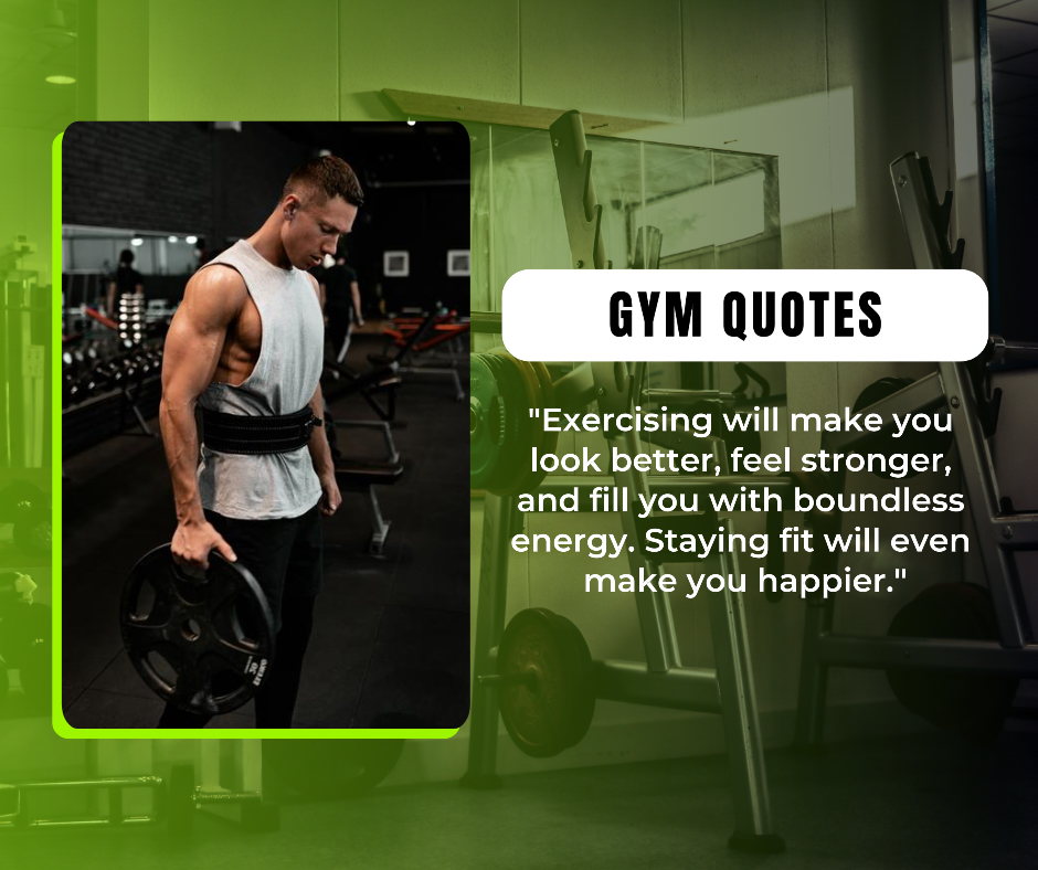 Gym Zitate Workout und Fitness Kreatives Poster Facebook Post Grün und Weiß