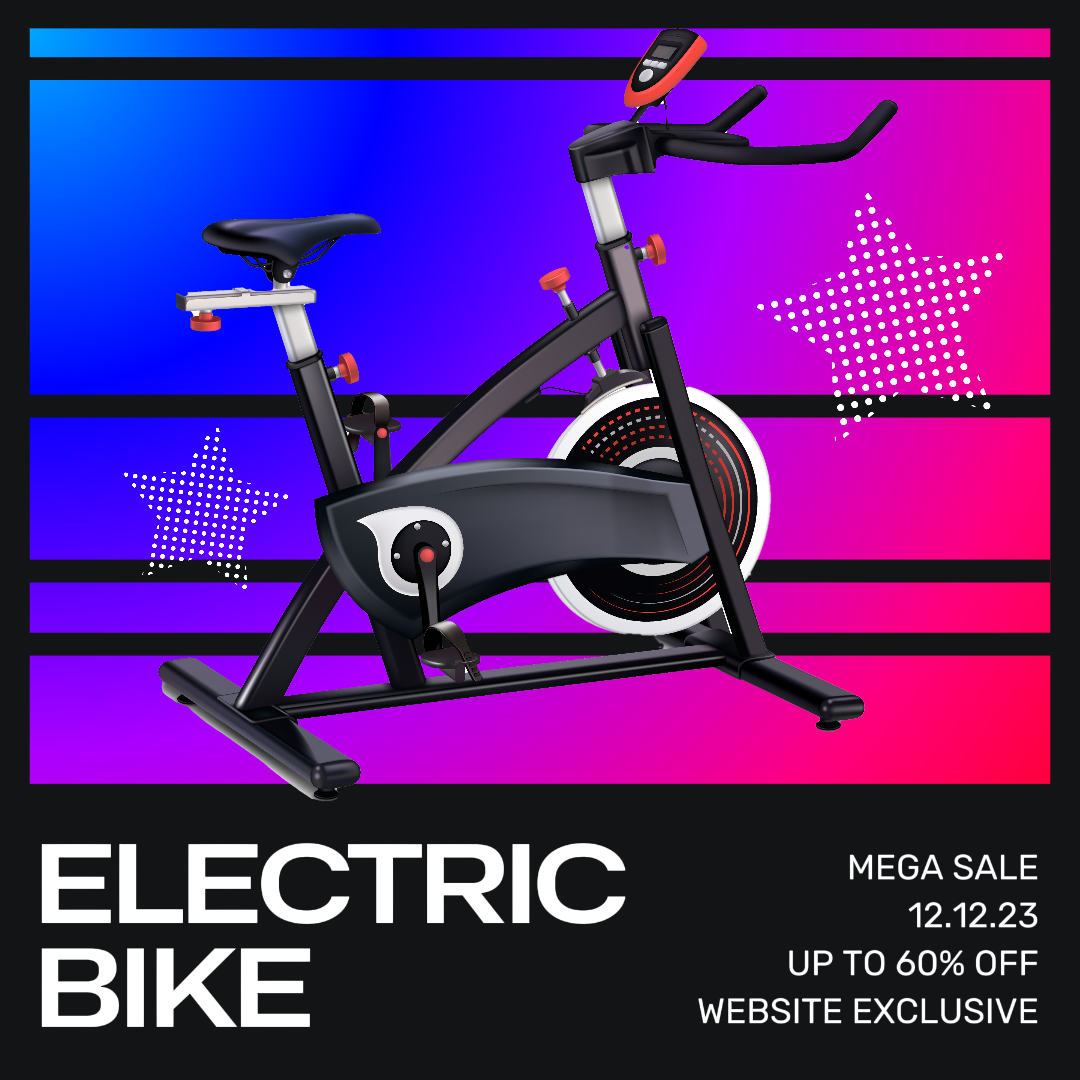 E-Commerce Electric Bike Hero Image Cores brilhantes