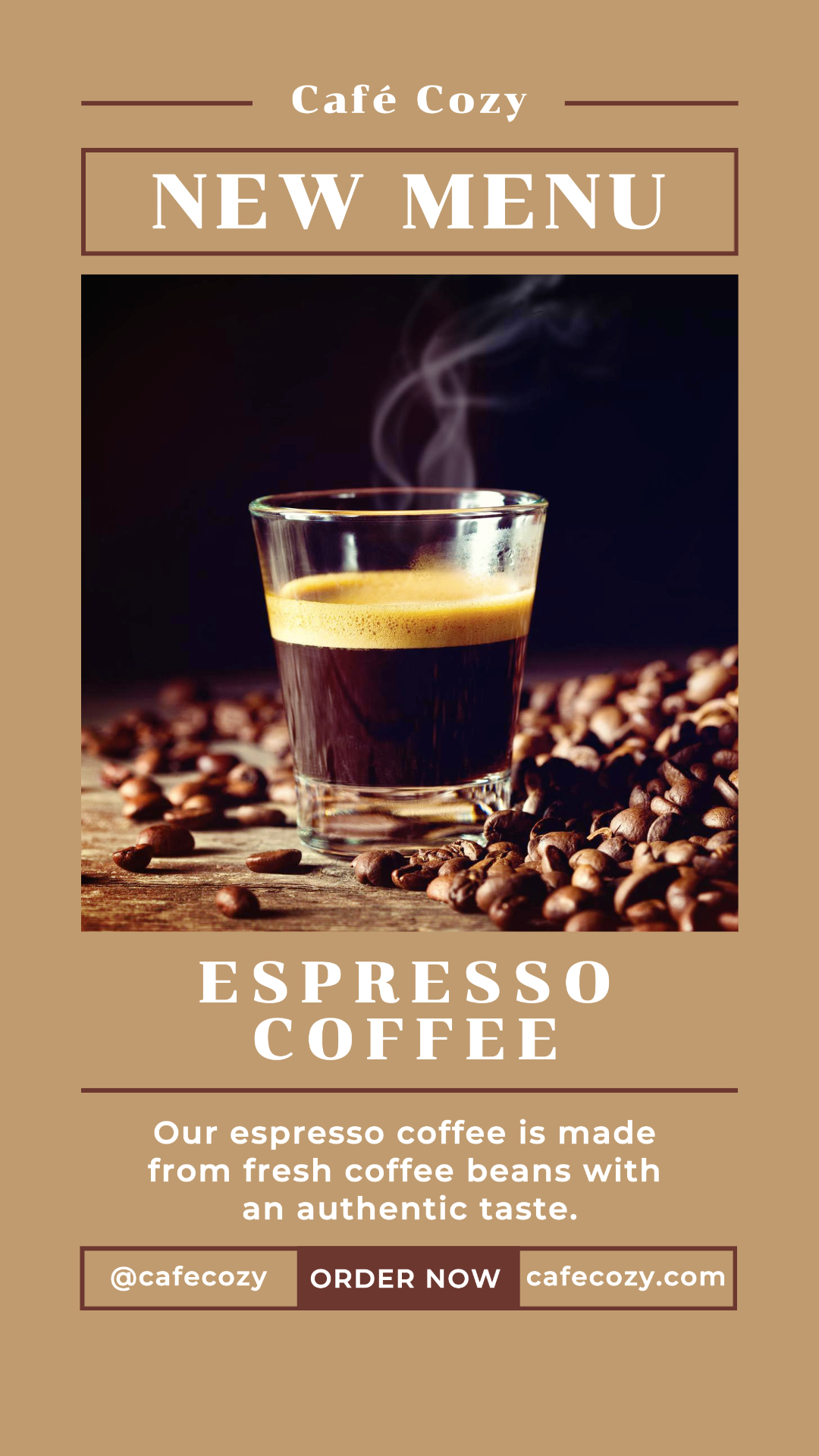 Espresso Coffee Product Display Instagram Story