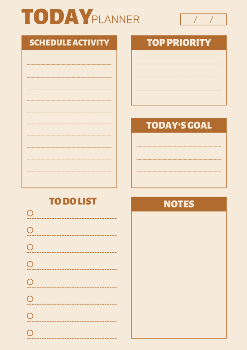 일일 플래너 템플릿