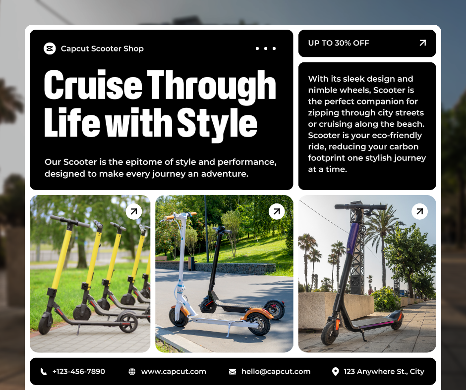 Scooter électronique Promotion Facebook Post