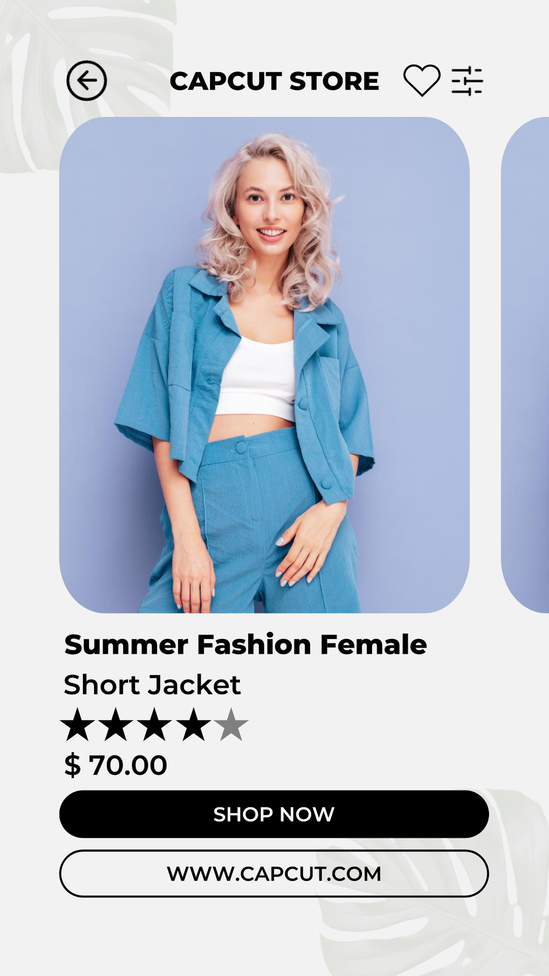 Roupas - História do Instagram Feminino de Verão