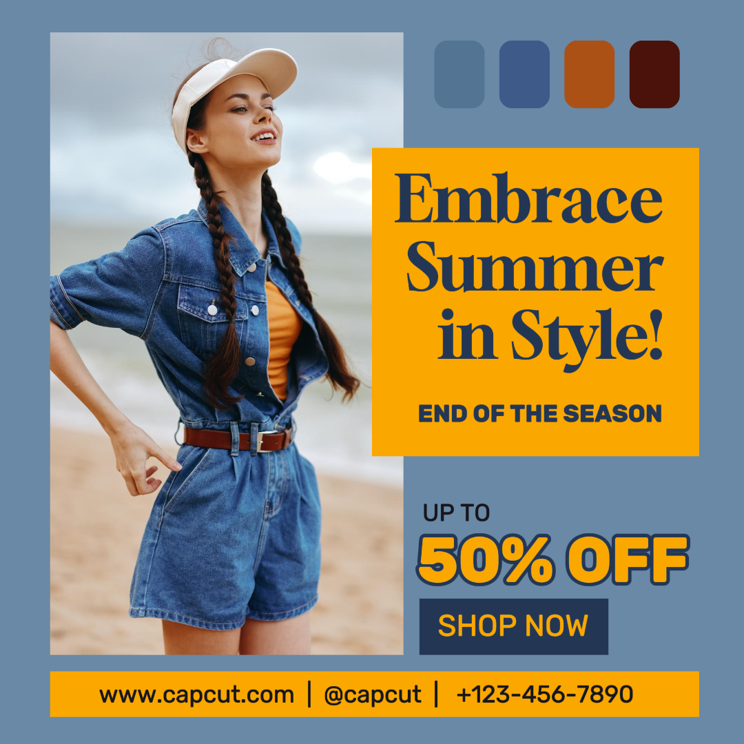 Ropa y zapatos - Cartel de marketing Bienvenido al estilo del verano