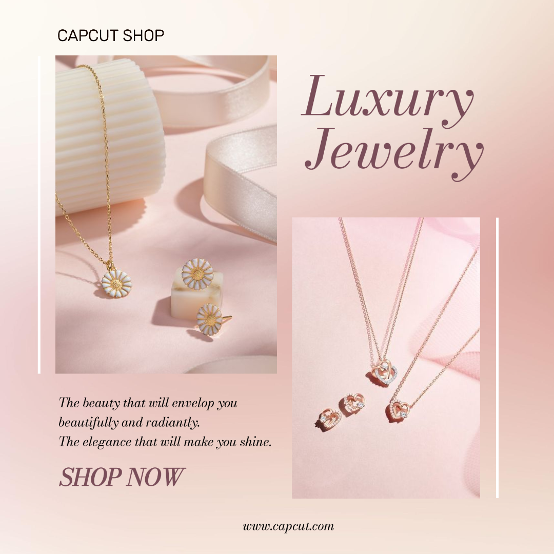 Cartel de Comercialización de Joyas y Accesorios Publicación de Instagram