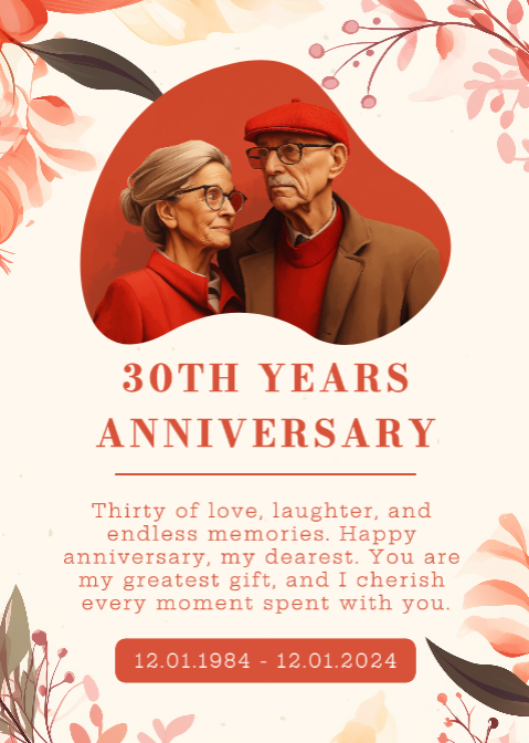 Tarjeta de aniversario sin marketing