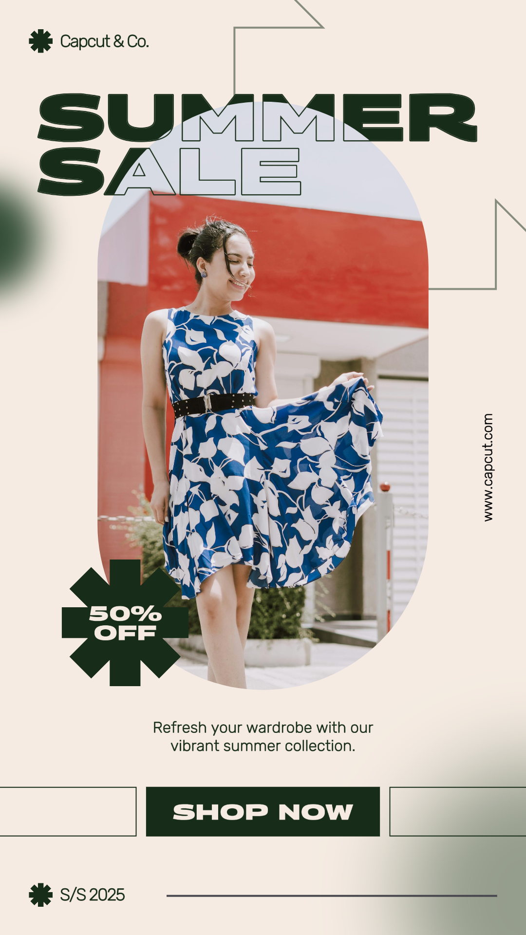 Summer Sale Fashion IG Story Modern Dark Green