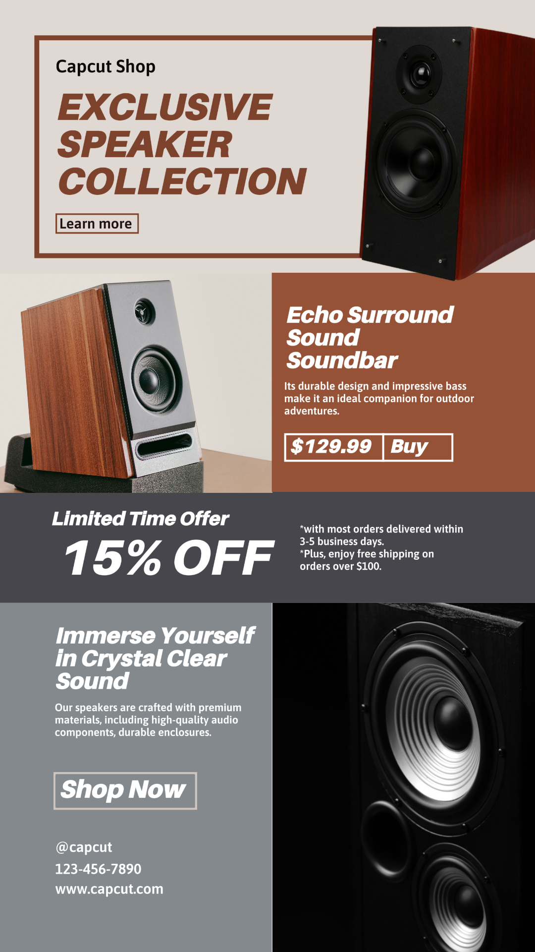 Electronics Speaker Product Display Instagram Portrait