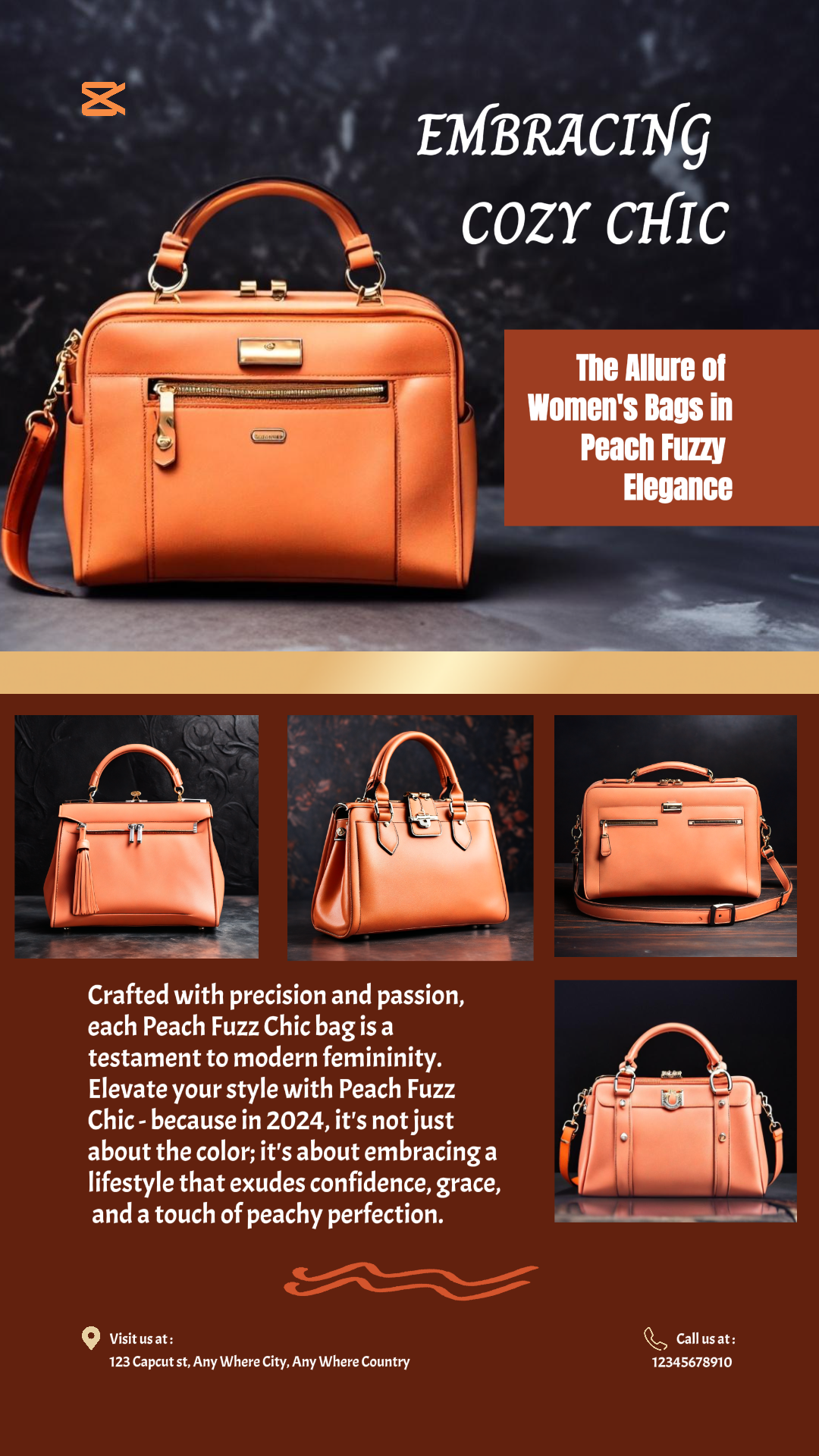 Fashion Industry, Display Product, Peach Bags