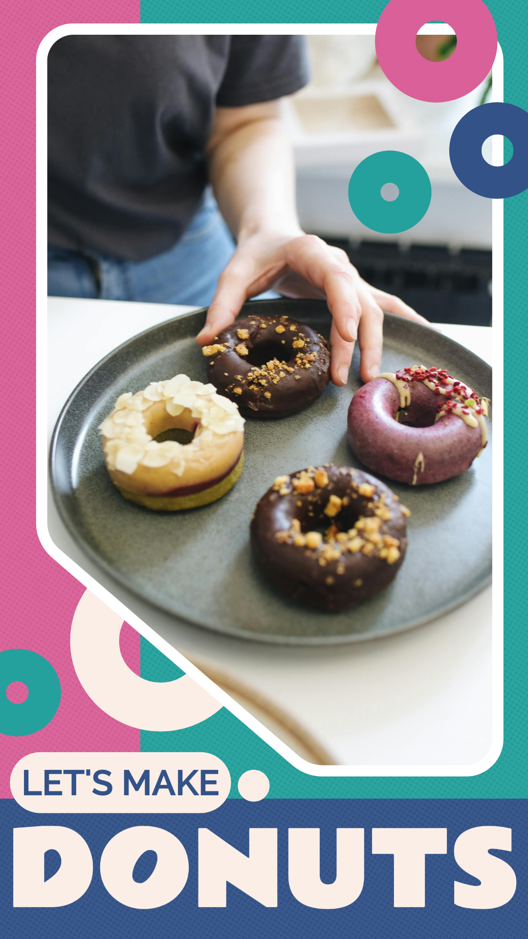 TikTok Thumbnail Foods Lass uns Donuts machen!