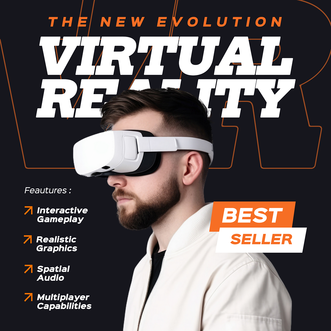 Produit électronique Commerce électronique Appel de produit de réalité virtuelle Post Instagram