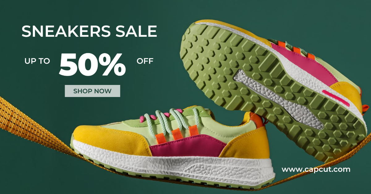 Iklan Facebook Sneakers Poster Pemasaran Tampilan Produk